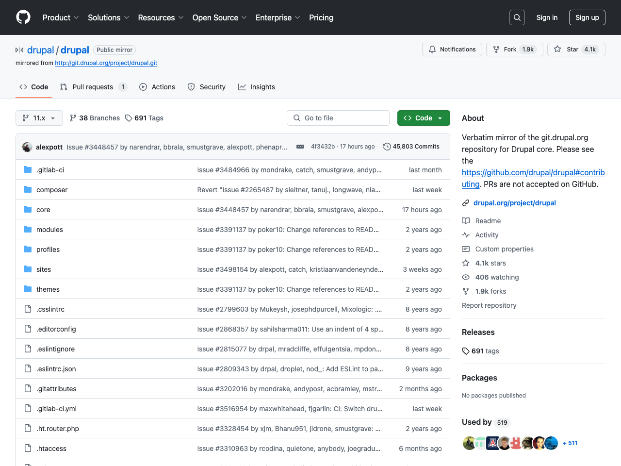 Drupal 7 screenshot