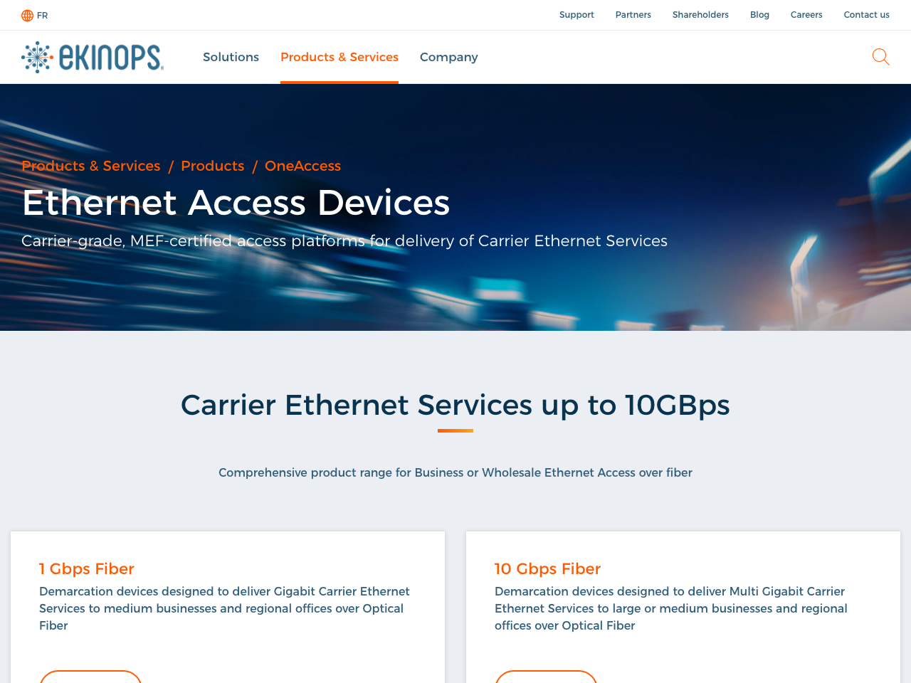 OneAccess Ethernet Access Devices screenshot