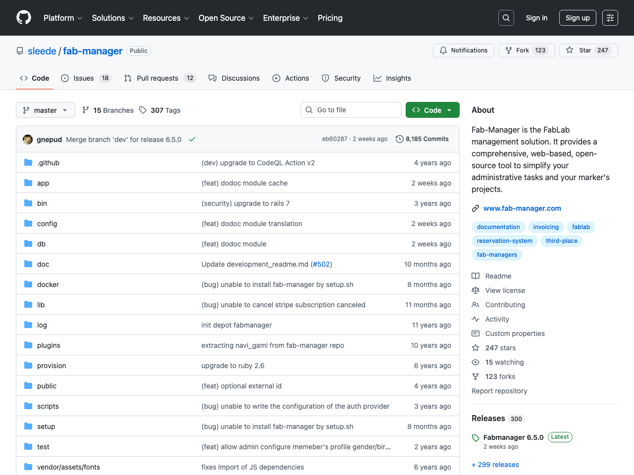 Fab-manager screenshot