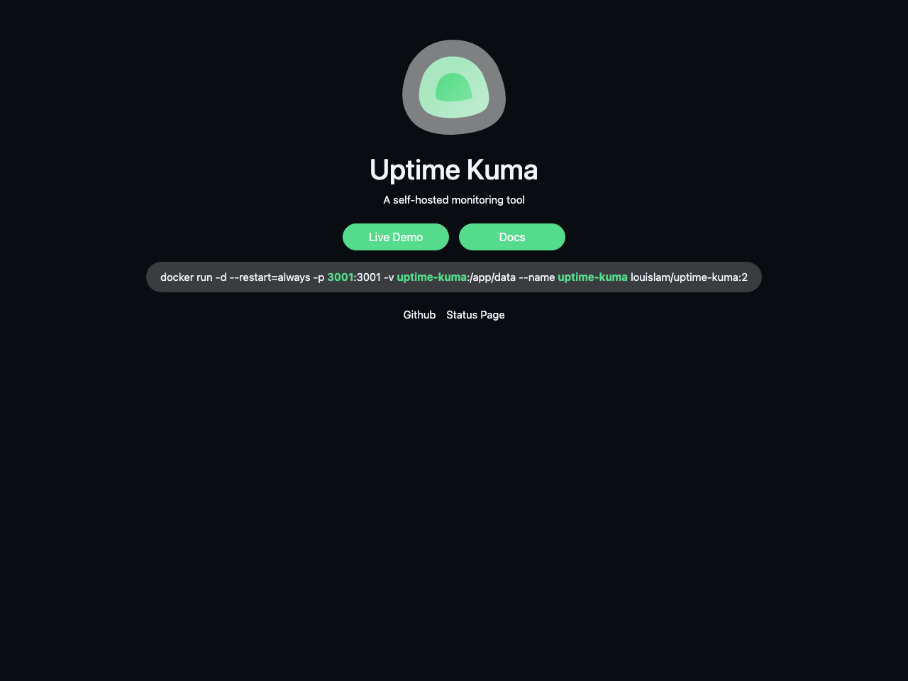 Uptime-Kuma screenshot