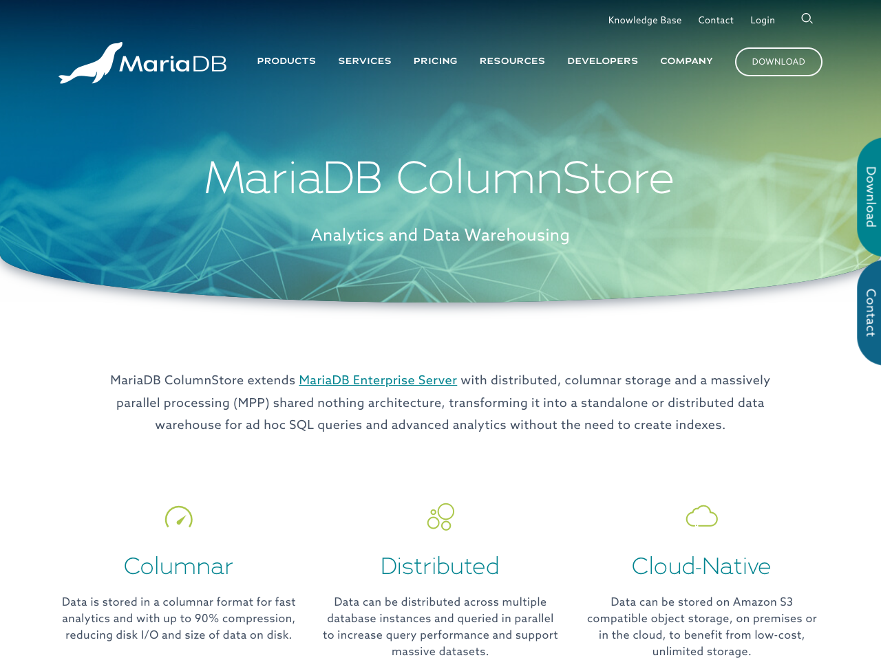 MariaDB ColumnStore screenshot