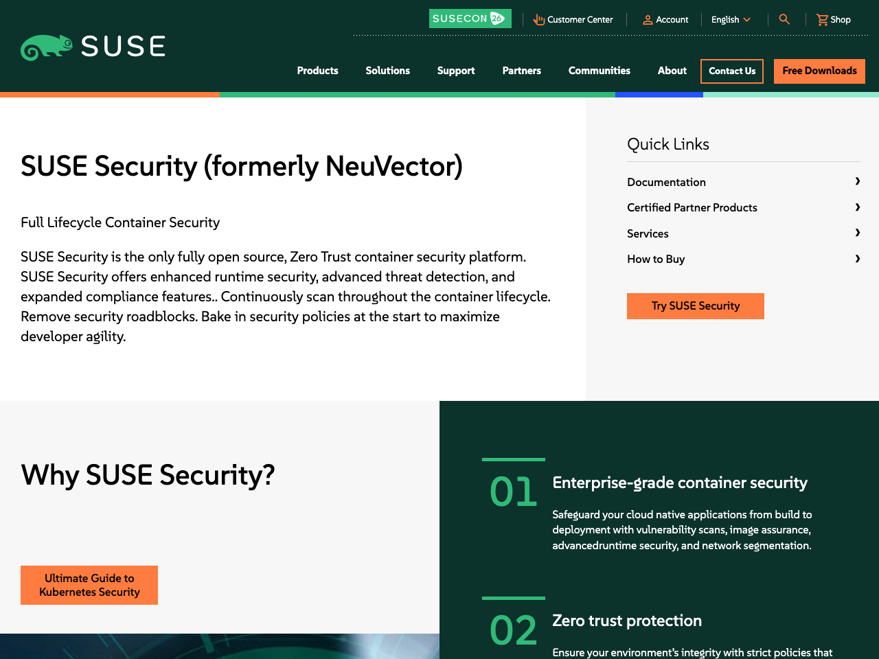 SUSE Security screenshot