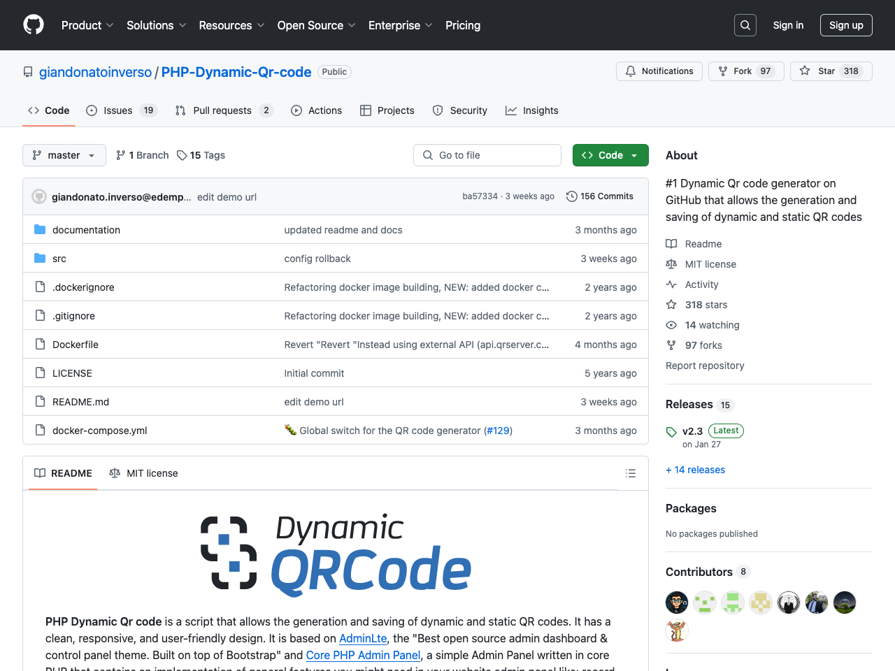 Dynamic Qr code screenshot