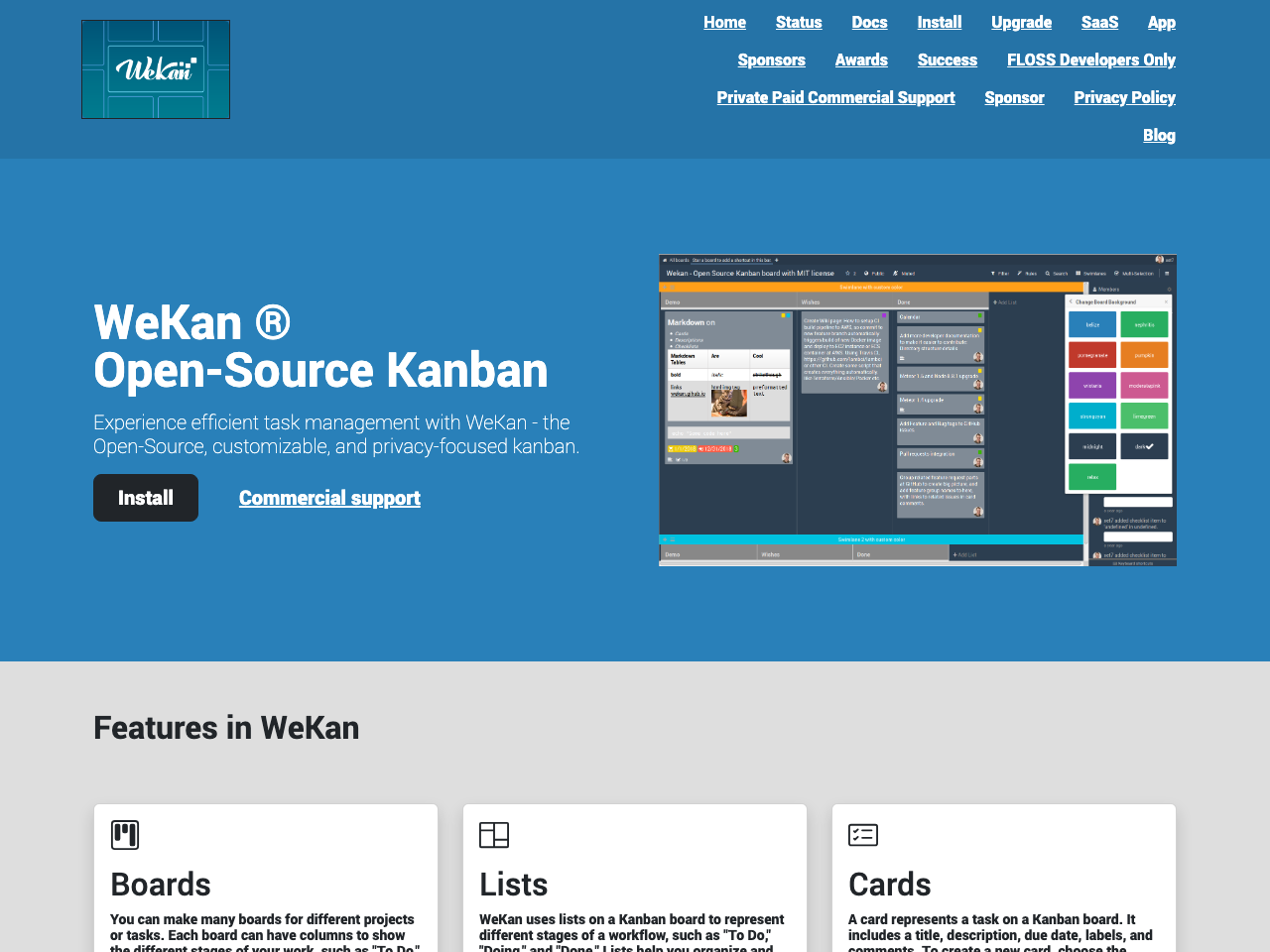 WeKan screenshot