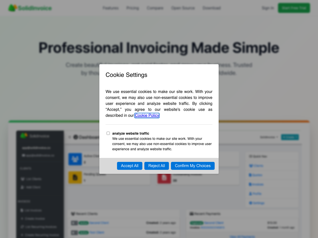 SolidInvoice screenshot