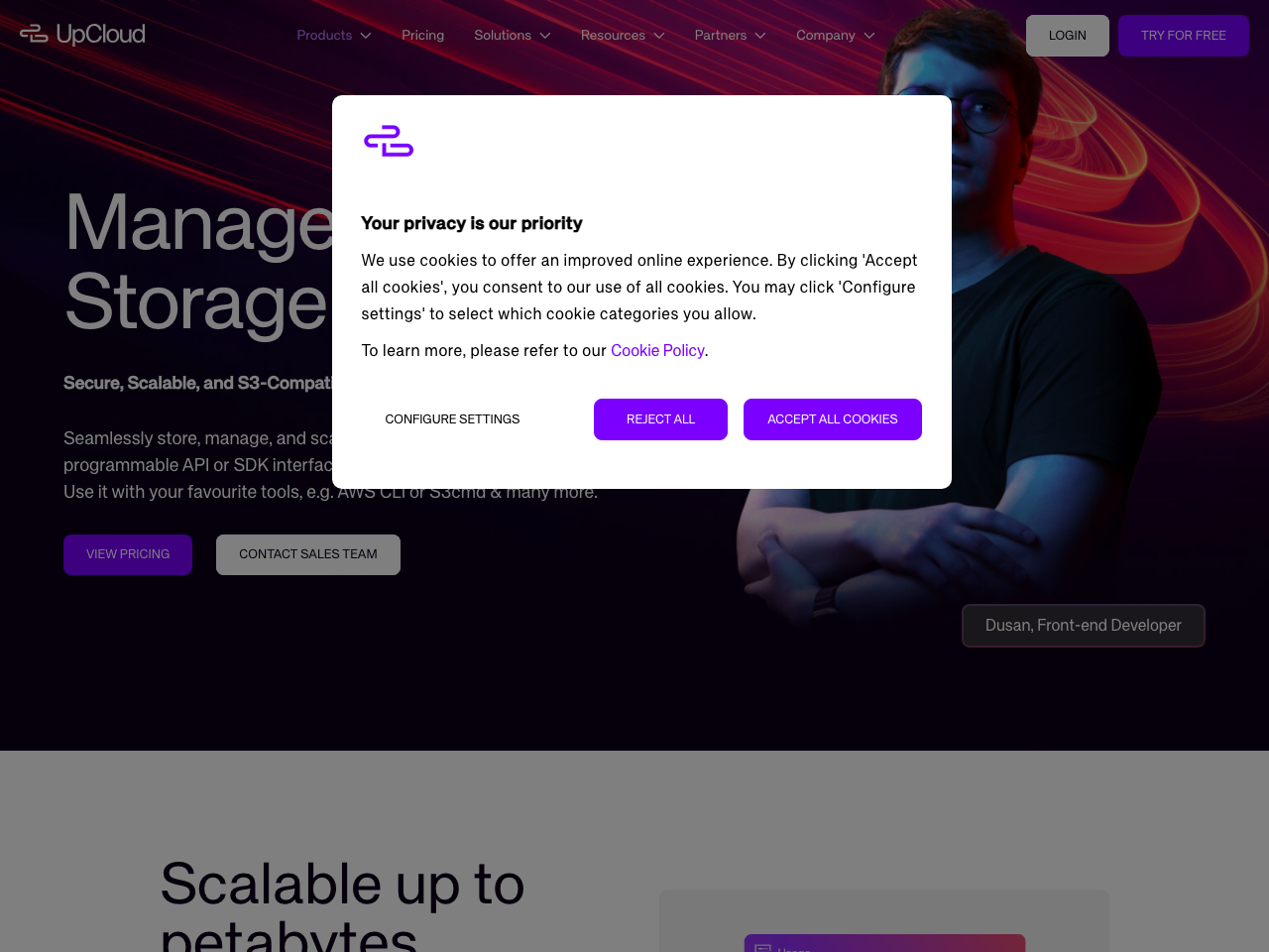 UpCloud Object Storage screenshot