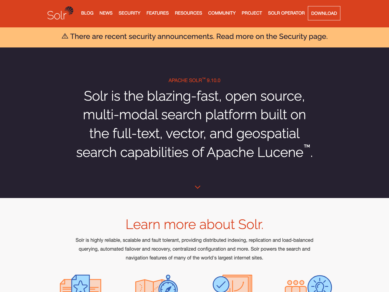 Apache Solr screenshot