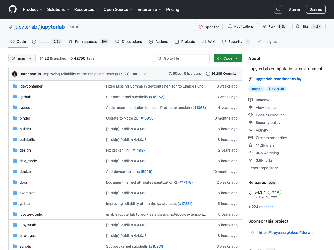 JupyterLab screenshot