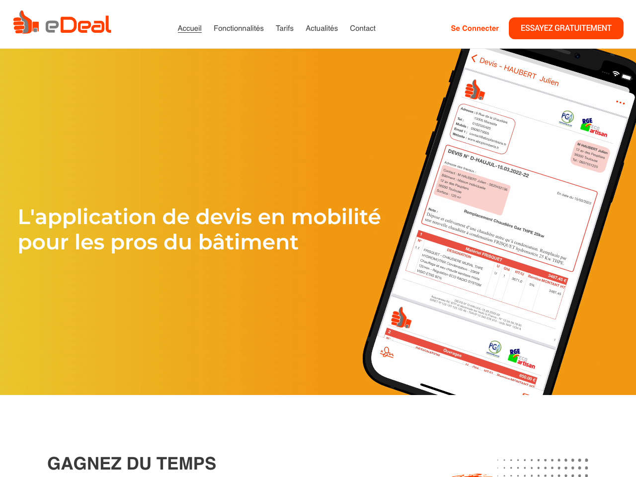 eDeal - Solution devis en mobilité screenshot