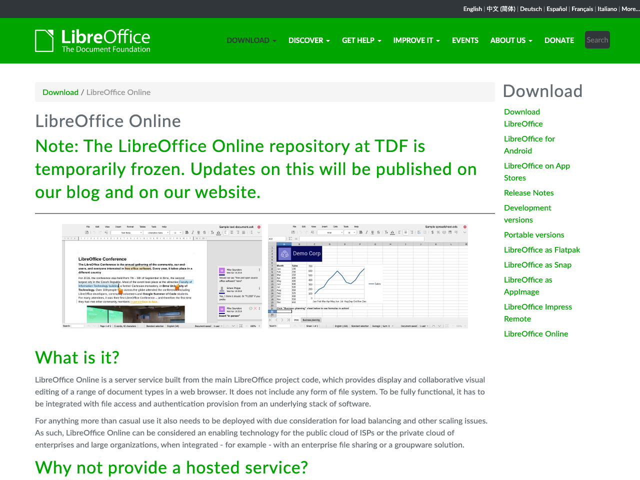 LibreOffice (Collabora) online screenshot