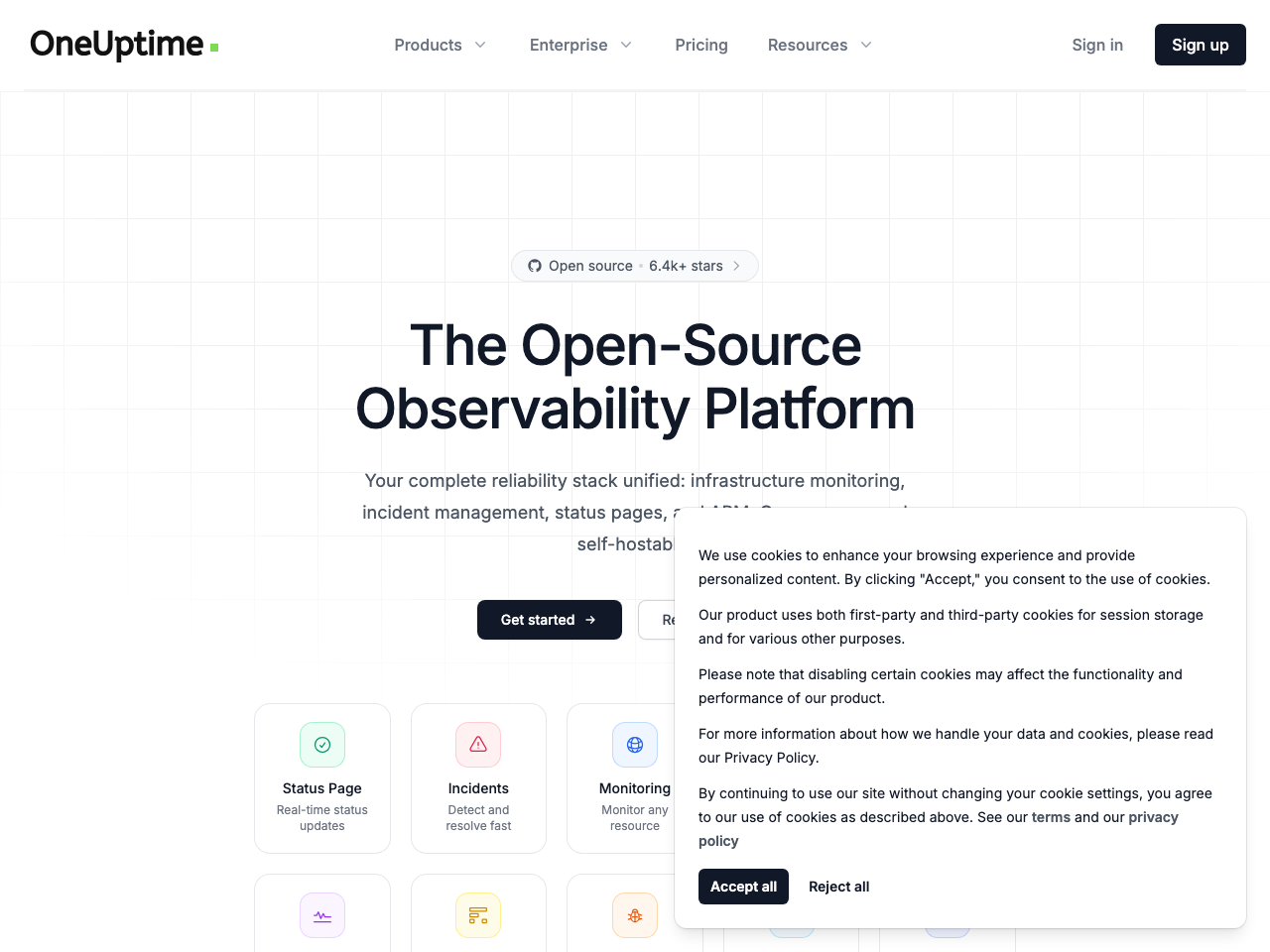 OneUptime screenshot