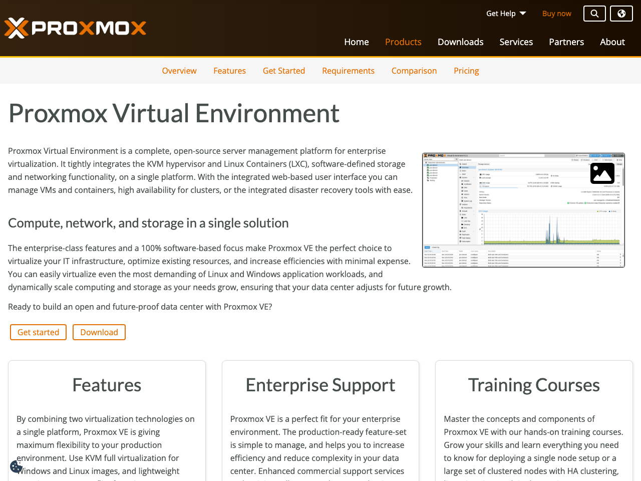 Proxmox Virtual Environment screenshot