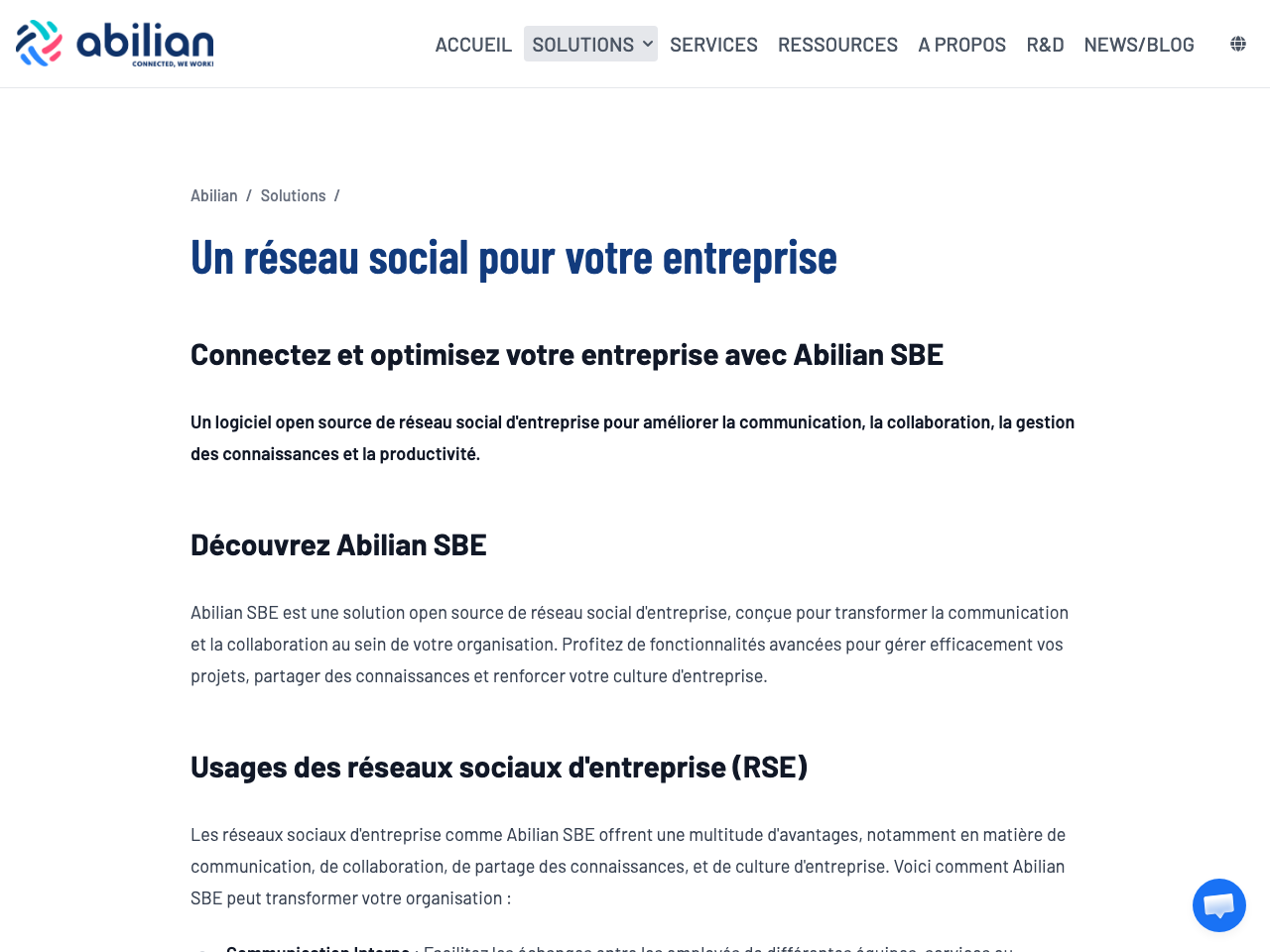 Abilian SBE screenshot