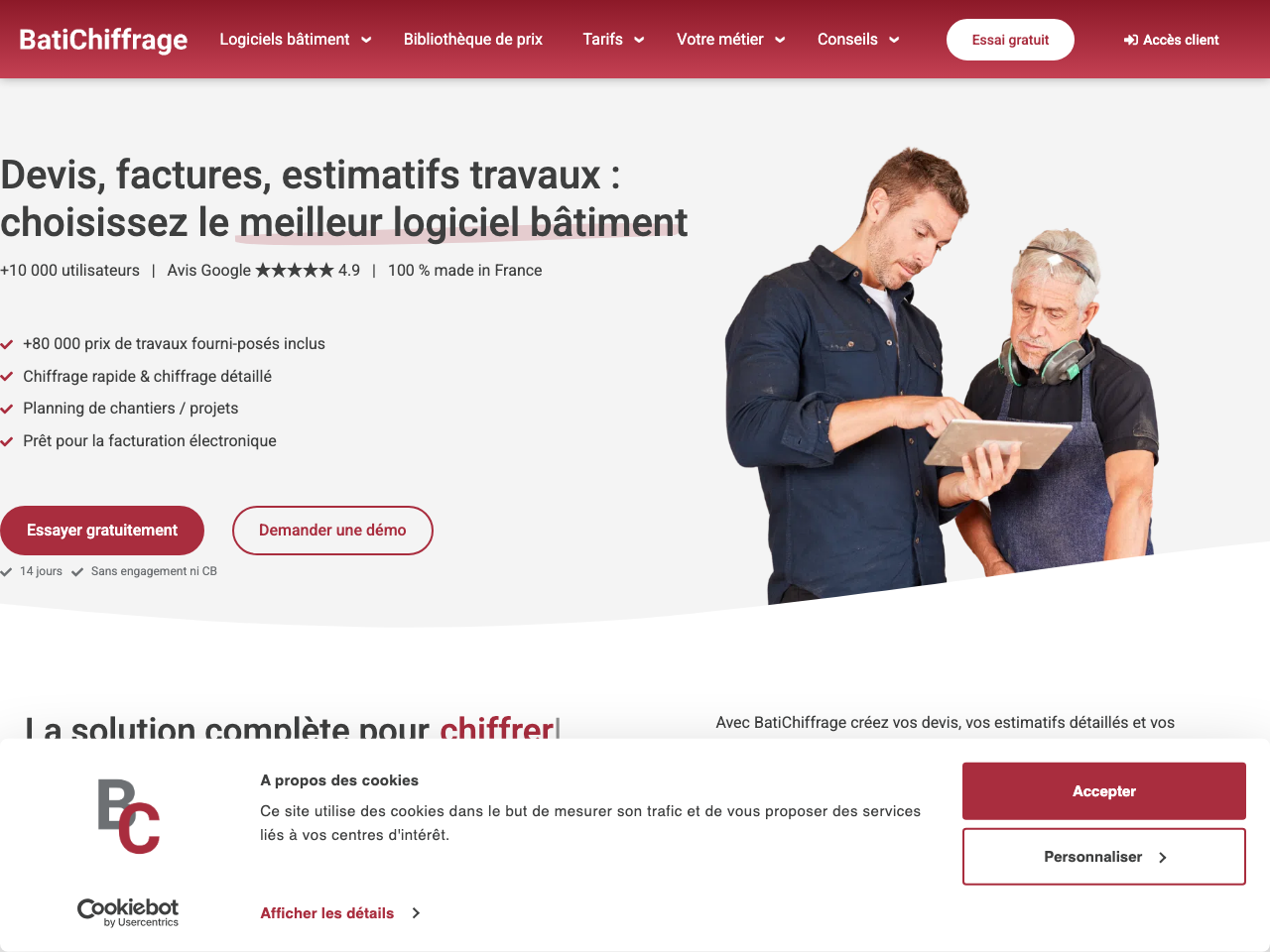 BatiChiffrage screenshot