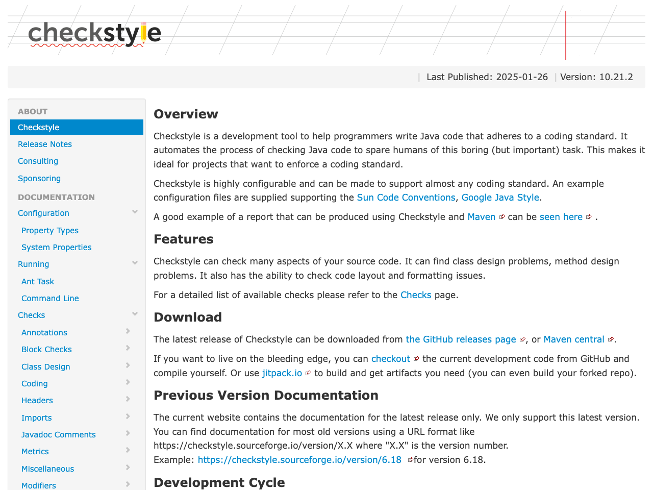 SonarQube Plugins : CheckStyle screenshot