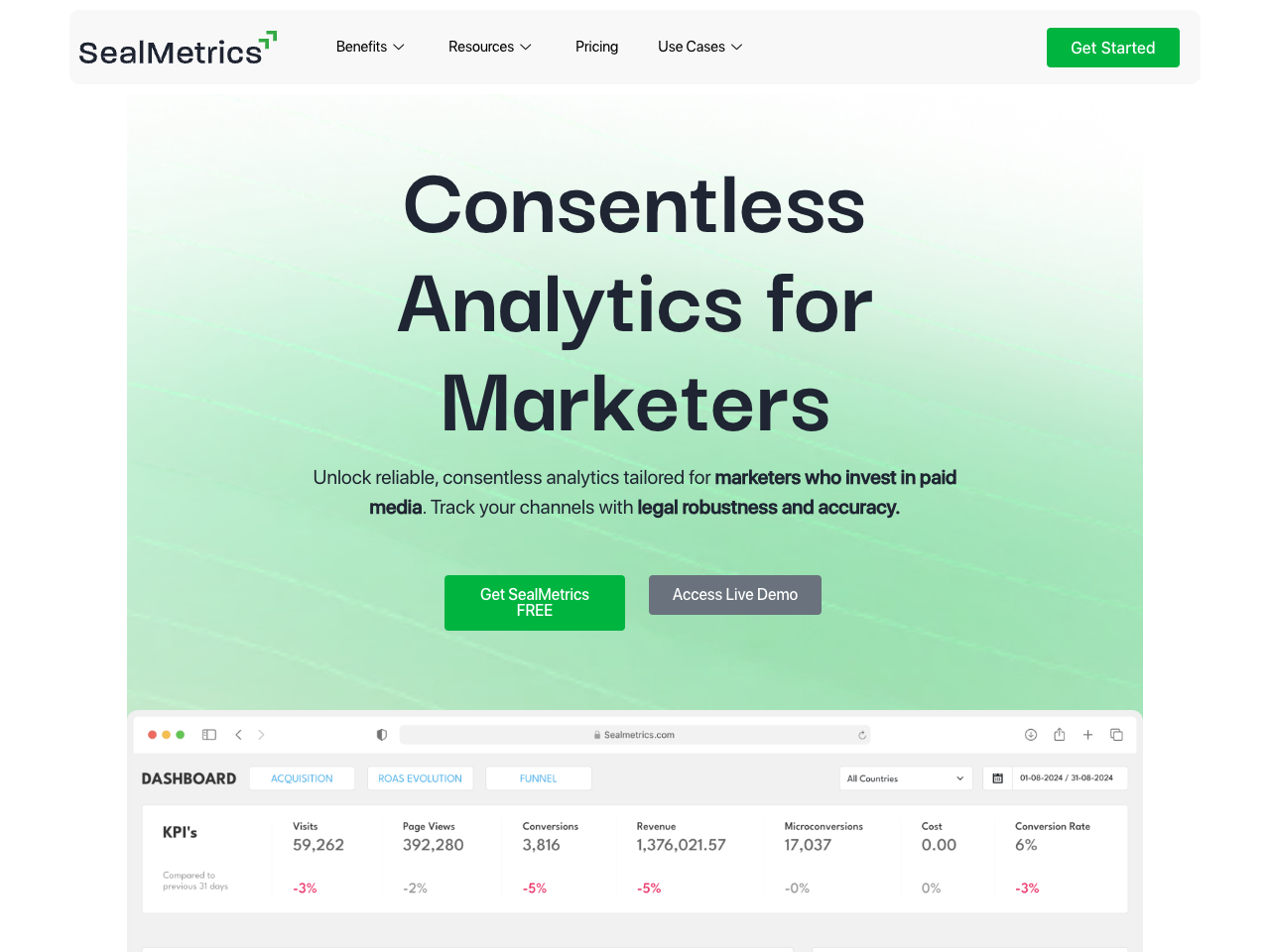 SEAL Metrics screenshot