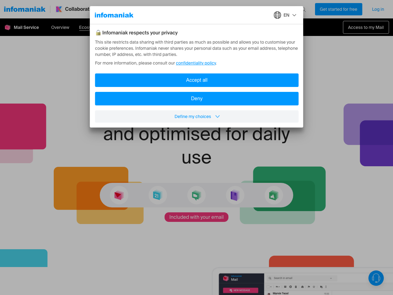Infomaniak kMail screenshot