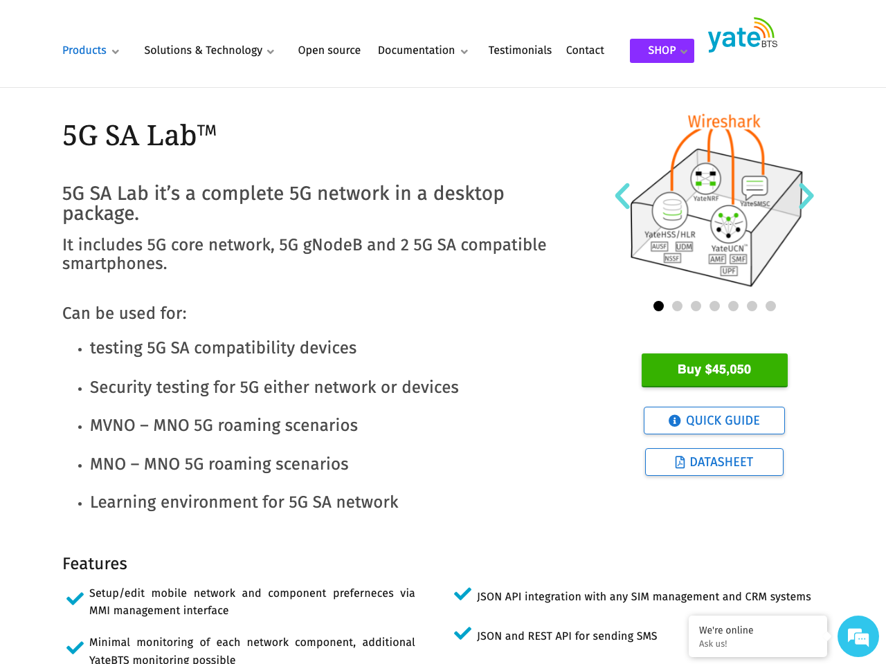 5G SA Lab screenshot