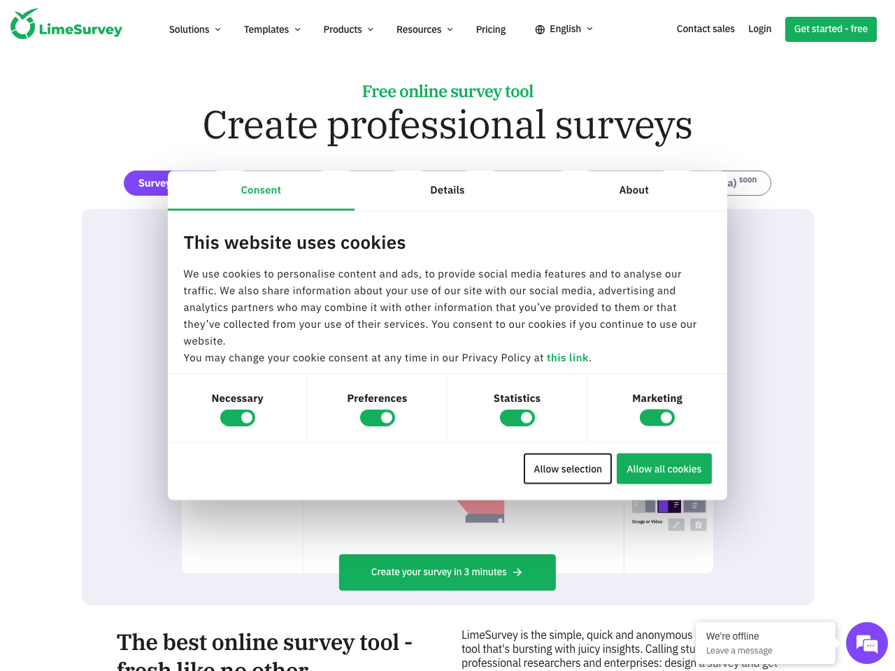 LimeSurvey screenshot