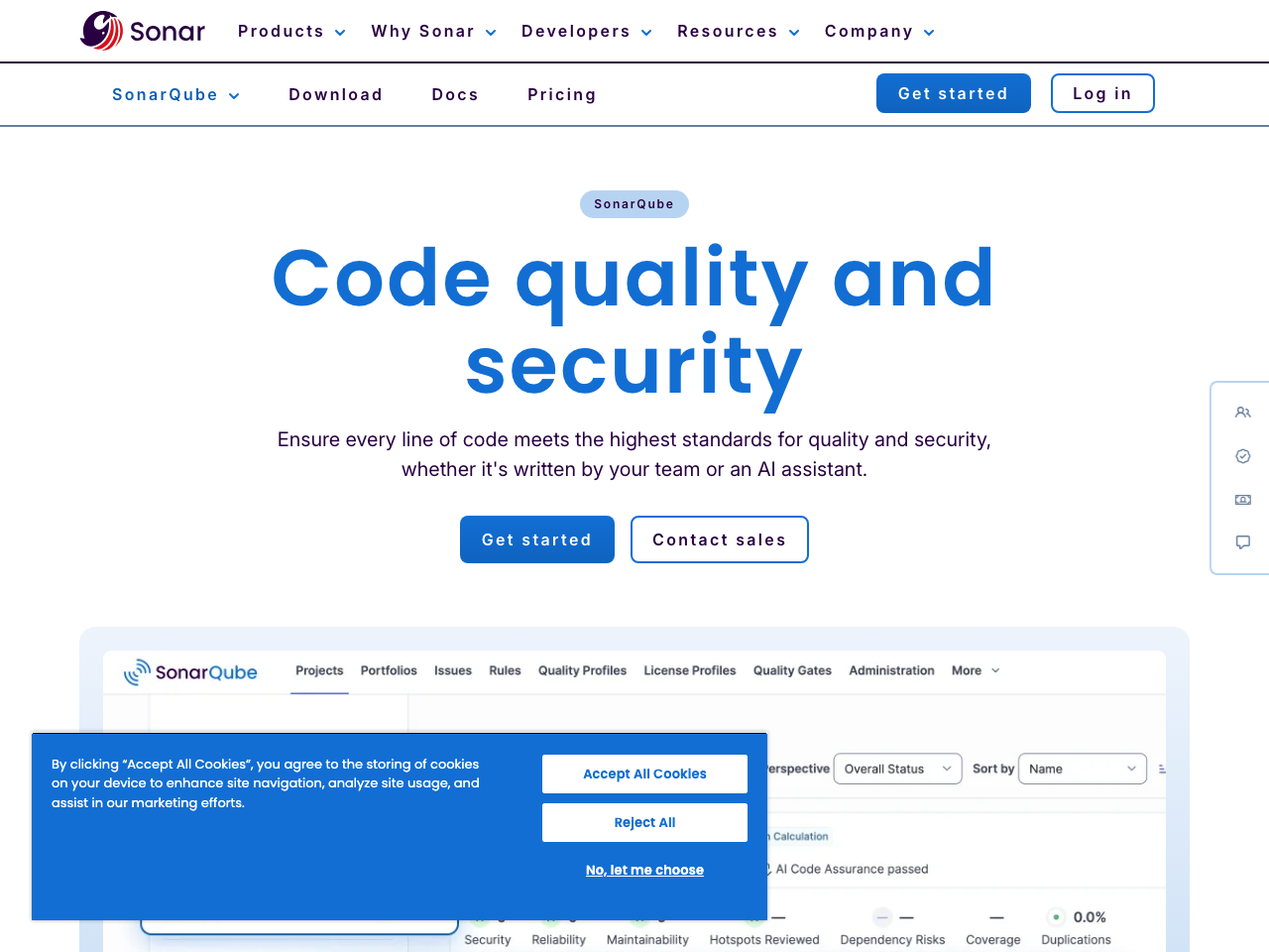 SonarQube screenshot