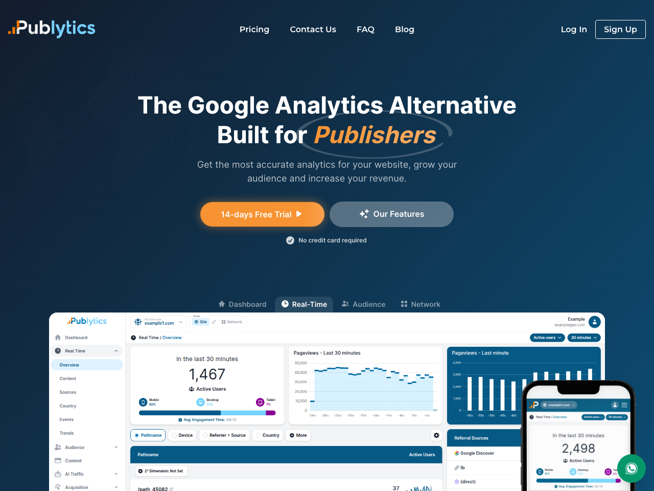 Publytics screenshot