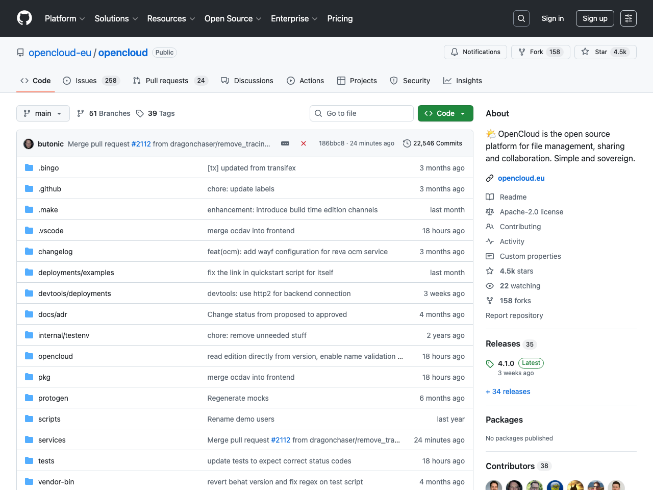 OpenCloud screenshot