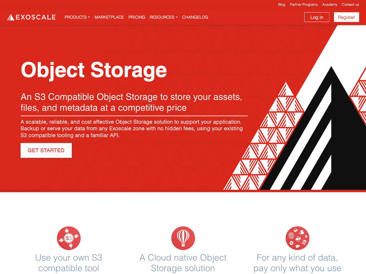 Exoscale Object Storage screenshot