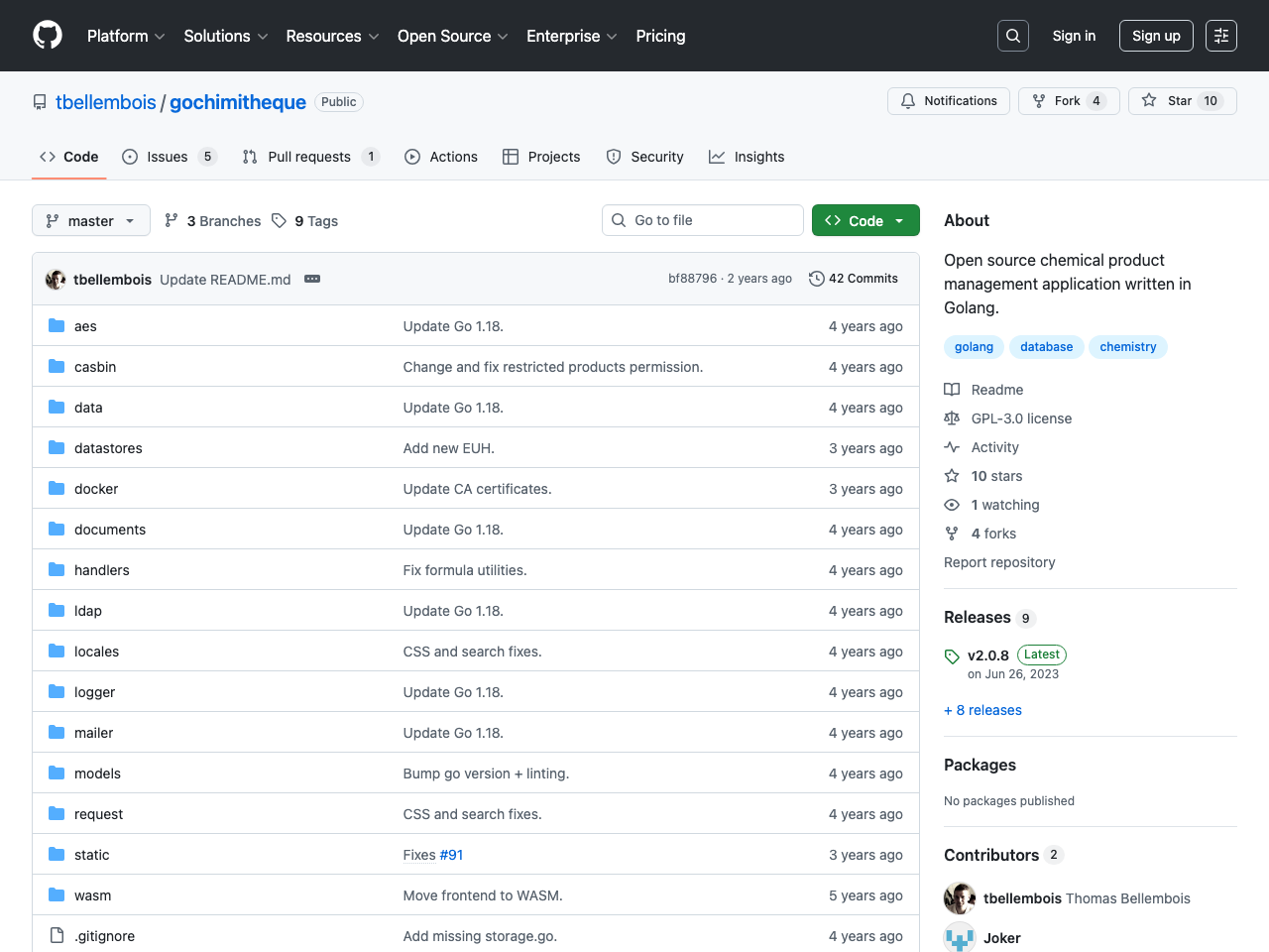gochimitheque screenshot