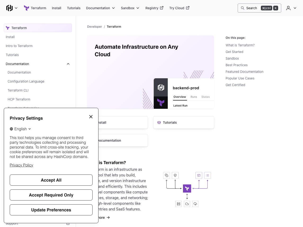 Terraform screenshot