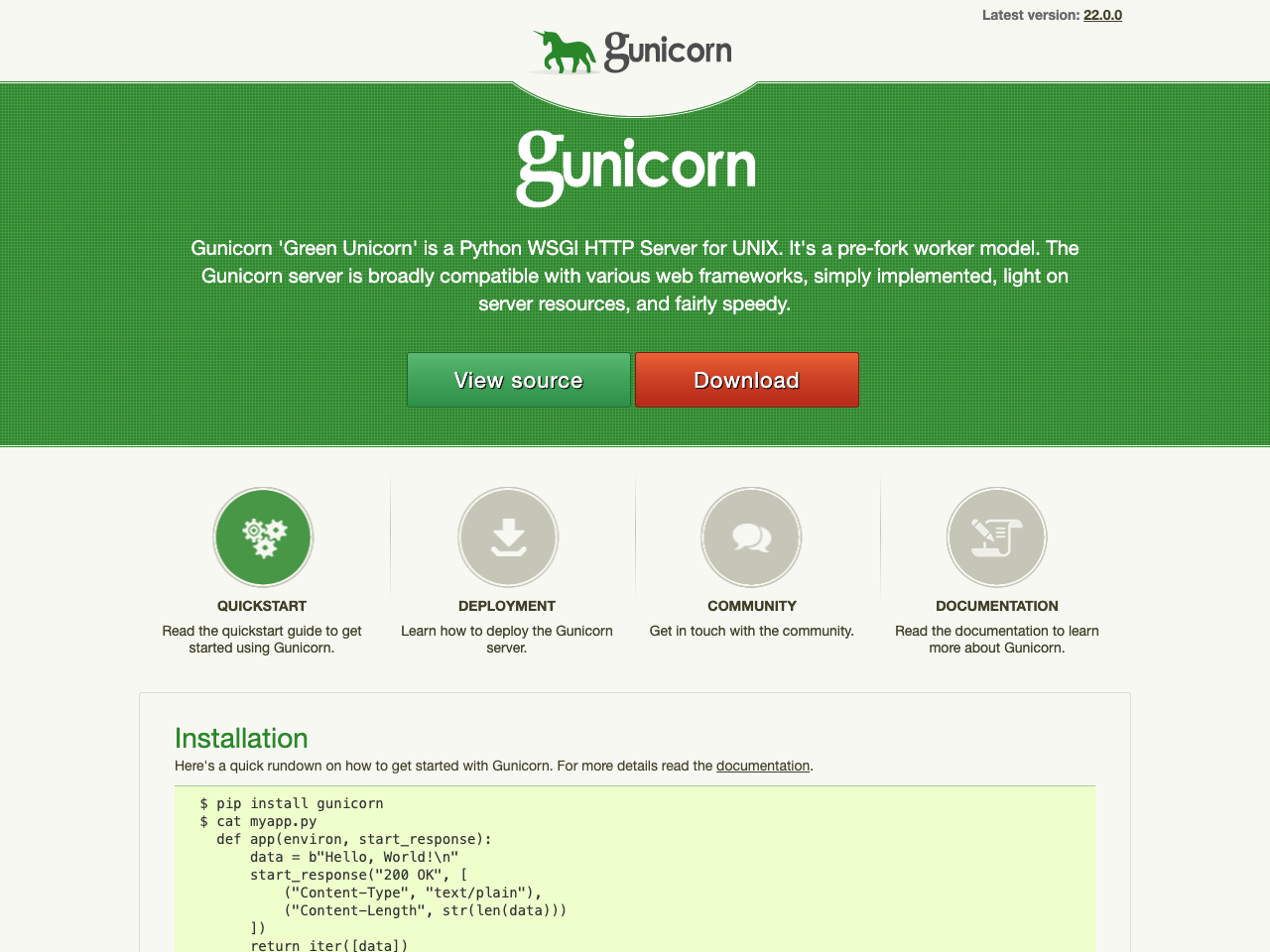 Gunicorn screenshot